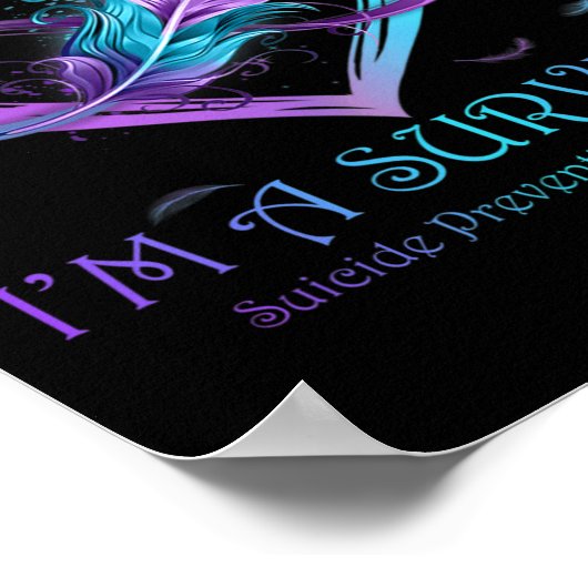 Een overlevende vlinder hart zelfmoord preventie o poster (Hoek)