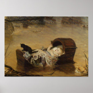 Een overstroming door John Everett Millais Poster