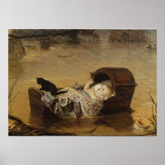 Een overstroming door John Everett Millais Poster (Voorkant)