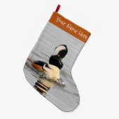 Een overtrokken, gekookte Merganser Duck Grote Kerstsok (Voorkant (Hangend))