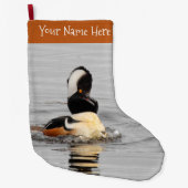 Een overtrokken, gekookte Merganser Duck Grote Kerstsok (Voorkant)