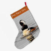 Een overtrokken, gekookte Merganser Duck Grote Kerstsok (Achterkant (Hangend))