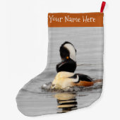 Een overtrokken, gekookte Merganser Duck Grote Kerstsok (Achterkant)