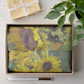 Een overvloed aan absoluut prachtige zonnebloemen  tissuepapier (Geschenk)