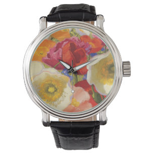 Een overvloed aan bloemen horloge