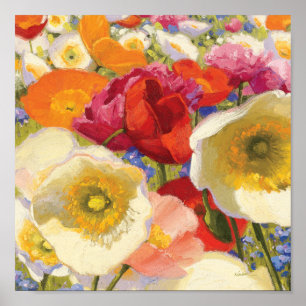 Een overvloed aan bloemen poster