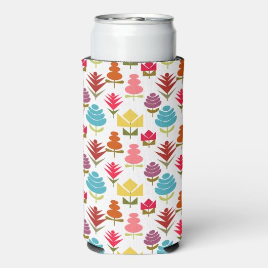 Een overvloed aan bloemen seltzer blikjeskoeler (Seltzer Achterkant)