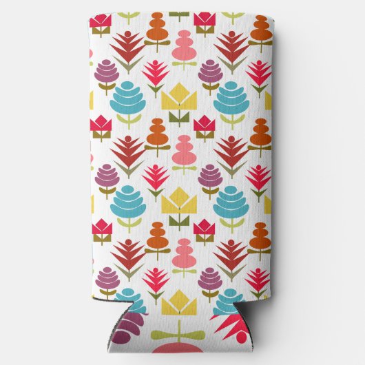 Een overvloed aan bloemen seltzer blikjeskoeler (Achterkant)