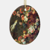 Een overvloed aan fruit en bloemen keramisch ornament (Rechts)