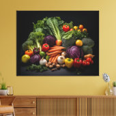 Een overvloed aan plantaardige kleuren Fotorealist Canvas Afdruk (Insitu (Woonkamer))