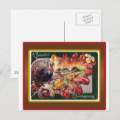 Een overvloedige Thanksgiving Feestdagenkaart (Voorkant / Achterkant)