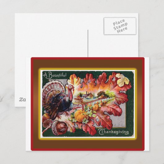 Een overvloedige Thanksgiving Feestdagenkaart (Voorkant / Achterkant)