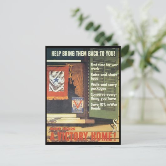 Een overwinning in de Tweede Wereldoorlog Briefkaart (Staand voorkant)