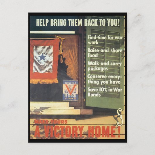 Een overwinning in de Tweede Wereldoorlog Briefkaart (Voorkant)