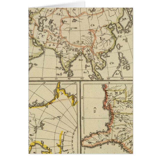 Een overzicht van Azië, Amerika, enz. (Voorkant)
