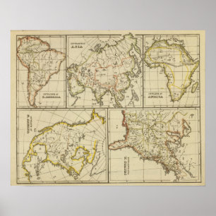 Een overzicht van Azië, Amerika, enz.