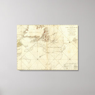 een overzicht van de banken van Newfoundland Canvas Afdruk