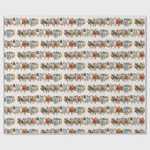 Een overzicht van de  finch van vogels, 1880 cadeaupapier (Vlak)