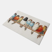 Een overzicht van de  finch van vogels, 1880 deurmat (Schuin)