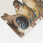 Een overzicht van de  finch van vogels, 1880 fleece deken (Hoek)