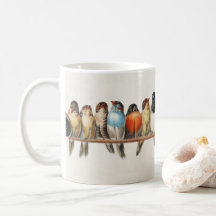 Een overzicht van de  finch van vogels, 1880