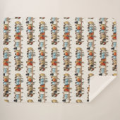 Een overzicht van de  finch van vogels, 1880 sherpa deken (Voorkant (horizontaal))