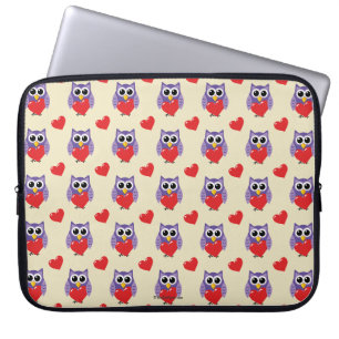 Een 'Owly Love Pattern' Laptop Sleeve