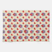 Een 'Owly Love Pattern' Theedoek (Horizontaal)
