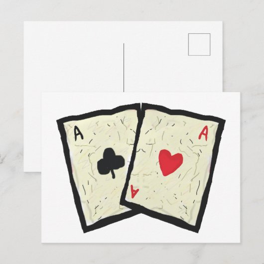 Een PAAR Aces Briefkaart (Voorkant / Achterkant)