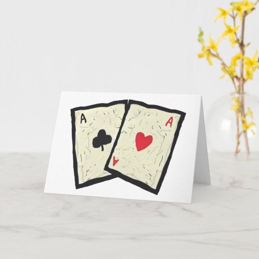Een PAAR Aces Kaart (Gele Bloem)