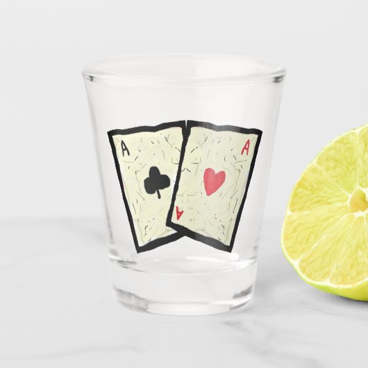 Een PAAR Aces Shot Glas (Voorkant)