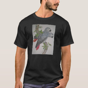 Een paar Afrikaanse Grijze waterverf schilderijen T-shirt