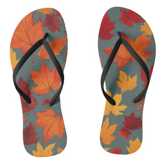 Een paar "Autumn Whispers" Teenslippers (Voetbed)