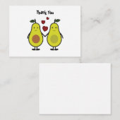 Een paar Avocado Dank je kaart Notitiekaartje (Voorkant / Achterkant)