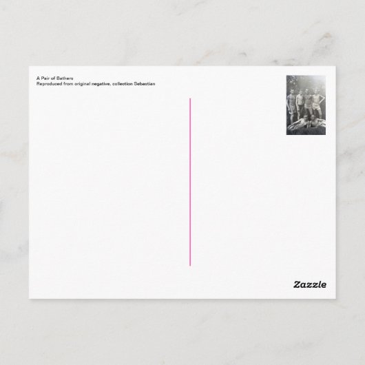 Een paar baders briefkaart (Achterkant)