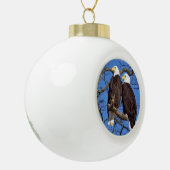Een paar Bald Eagles Keramische Bal Ornament (Links)