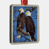 Een paar Bald Eagles Metalen Ornament (Rechts)