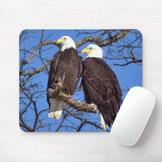Een paar Bald Eagles Muismat (Met muis)