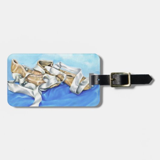 Een paar balletschoenen bagagelabel (Voorkant horizontaal)