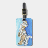 Een paar balletschoenen bagagelabel (Voorkant verticaal)
