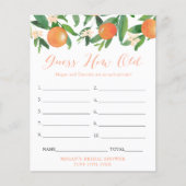 Een paar bruiloft-douwer raden hoe oud spel flyer (Voorkant)