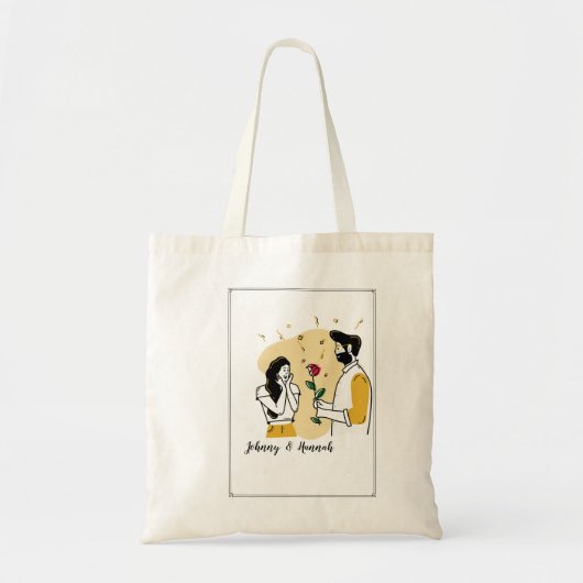 Een paar bruiloft tote bag (Voorkant)