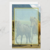 Een paar bruine IJslandse pony's Briefpapier (Voorkant / Achterkant)