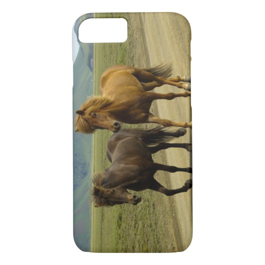 Een paar bruine IJslandse pony's Case-Mate iPhone Case (Achterkant)