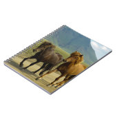 Een paar bruine IJslandse pony's Notitieboek (Linkerzijde)