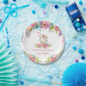 Een paar bruinkroze vlinderdag begraven papieren bordje (Feest)