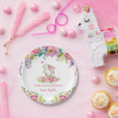 Een paar bruinkroze vlinderdag begraven papieren bordje (Feest)