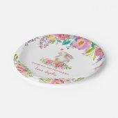 Een paar bruinkroze vlinderdag begraven papieren bordje (Gekanteld)