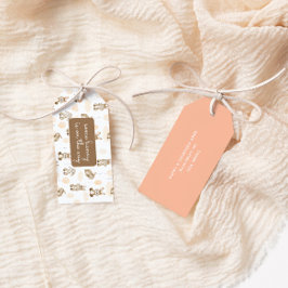 Een paar Bunny's op weg Genderneutraal Baby shower Cadeaulabel