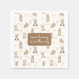 Een paar Bunny's op weg Genderneutraal Baby shower Servet